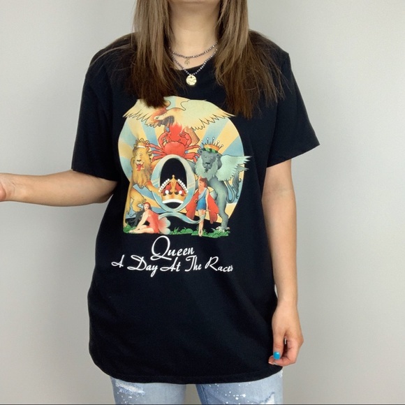 Queen Graphic Band Tee Black XL XXL - Picture 4 of 6